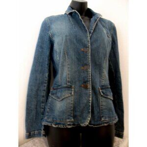 New York&Co. Women Jean Jacket Size M Denim  Stretch Button,
